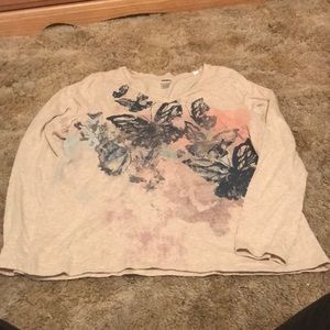 Long sleeve butterfly shirt